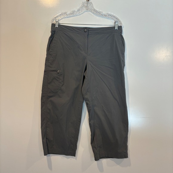 LL Bean Pants - LL Bean Womens‎ Gray Comfort Trail Crop Pants Capris Size 10 Reg Nylon Spandex